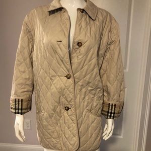 Ivory Burberry Quilted Coat